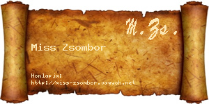 Miss Zsombor névjegykártya